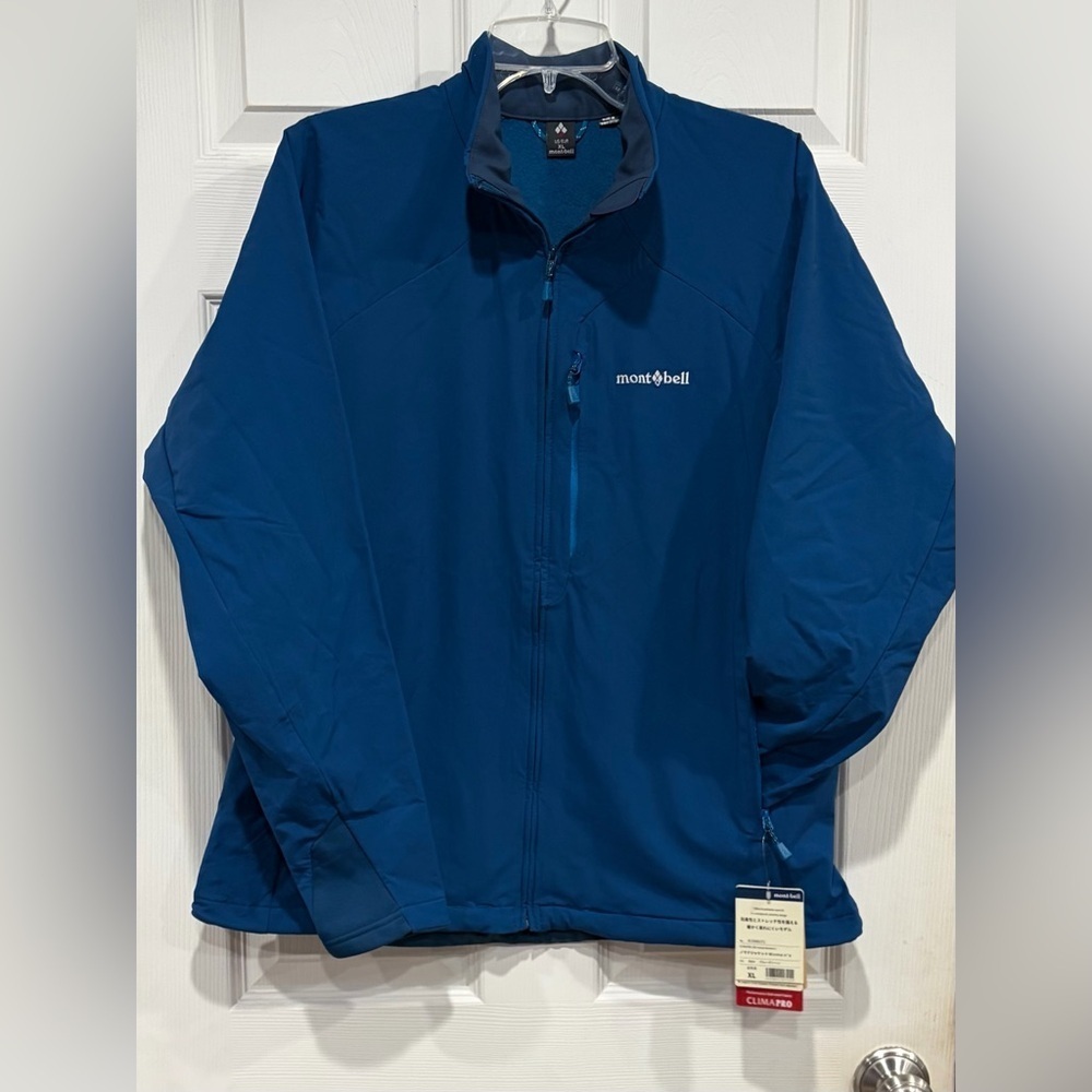 Montbell Women's XL CLIMAPRO 200 Jacket Blue Green Wind Water-Repellent NWT